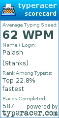 Scorecard for user 9tanks