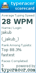 Scorecard for user _jakub_
