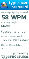 Scorecard for user accountsrandomized