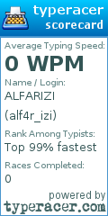 Scorecard for user alf4r_izi