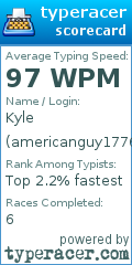 Scorecard for user americanguy1776