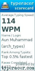 Scorecard for user arch_types
