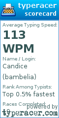 Scorecard for user bambelia