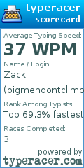 Scorecard for user bigmendontclimb