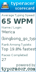 Scorecard for user bingbong_go_typetype