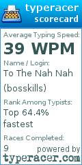Scorecard for user bosskills