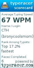 Scorecard for user bronycoolsmom