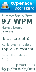 Scorecard for user brushurteeth