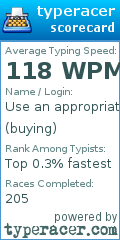 Scorecard for user buying