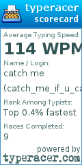 Scorecard for user catch_me_if_u_can