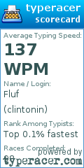 Scorecard for user clintonin