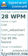 Scorecard for user con_sebastian