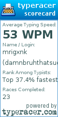 Scorecard for user damnbruhthatsucks