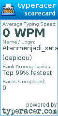Scorecard for user dapidou