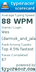 Scorecard for user darmok_and_jalad