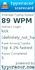 Scorecard for user definitely_not_hacking