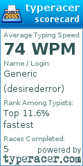 Scorecard for user desirederror