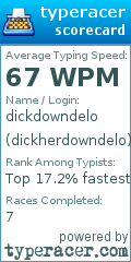 Scorecard for user dickherdowndelo
