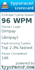 Scorecard for user dimpay