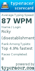 Scorecard for user disestablishmentarianism