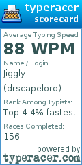 Scorecard for user drscapelord