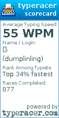 Scorecard for user dumplinling