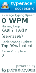 Scorecard for user eevnzz98
