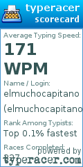 Scorecard for user elmuchocapitano
