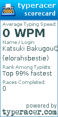 Scorecard for user elorahsbestie