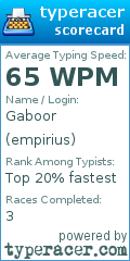 Scorecard for user empirius