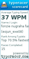 Scorecard for user eojun_exe08