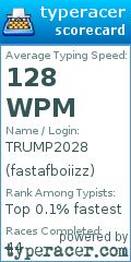 Scorecard for user fastafboiizz