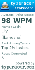 Scorecard for user flameshe