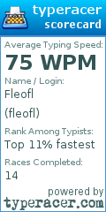 Scorecard for user fleofl