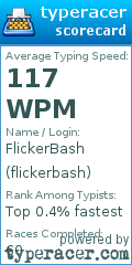 Scorecard for user flickerbash