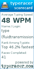 Scorecard for user fluidtransmission