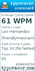 Scorecard for user friendlymexicann
