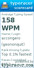 Scorecard for user geononquit