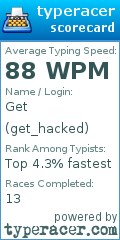 Scorecard for user get_hacked