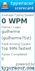 Scorecard for user guilherme75st