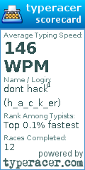 Scorecard for user h_a_c_k_er