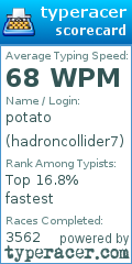 Scorecard for user hadroncollider7