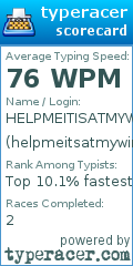 Scorecard for user helpmeitsatmywindowimdying