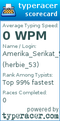 Scorecard for user herbie_53