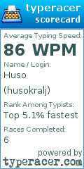 Scorecard for user husokralj