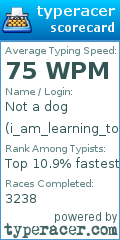 Scorecard for user i_am_learning_touch