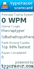 Scorecard for user idkwhattoputherebruh