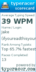 Scorecard for user ifyoureadthisyourdume