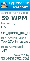 Scorecard for user im_gonna_get_so_fast