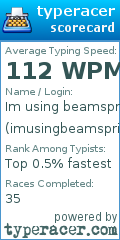 Scorecard for user imusingbeamspringyoujelly